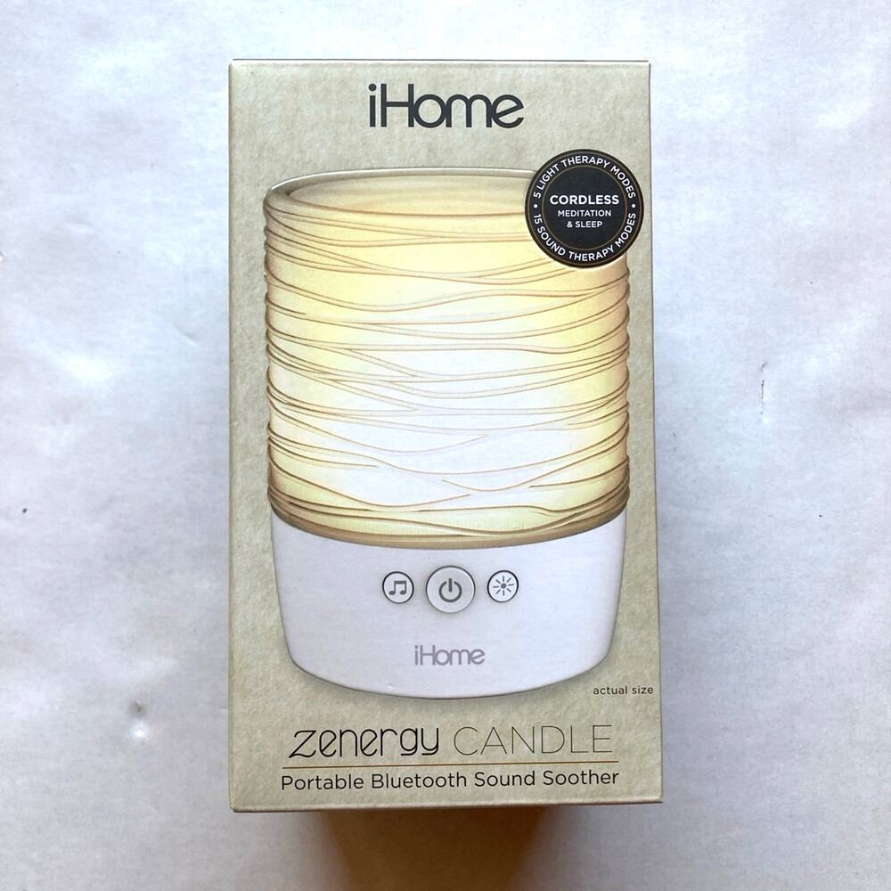 iHome Zenergy Candle Portable Bluetooth Sound Soother New in Box
